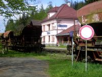 fruehling29 nach 7 stunden am bahnhof in eisenstrass - mit zugverbindung nach eisenstein